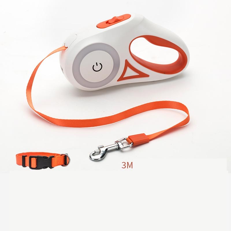 BrightPaws Retractable Leash with Light