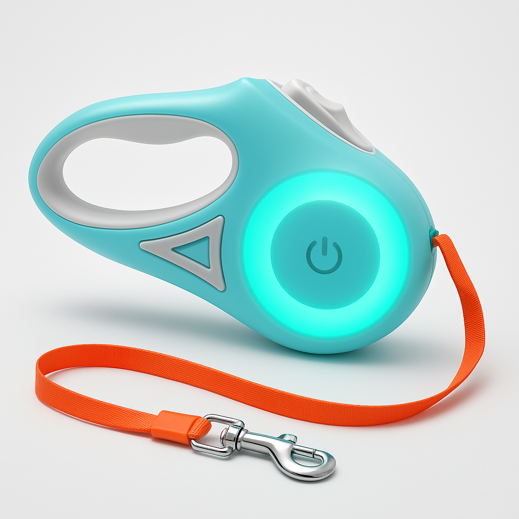 BrightPaws Retractable Leash with Light