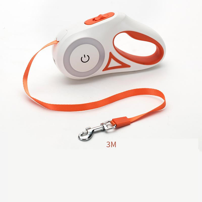 BrightPaws Retractable Leash with Light